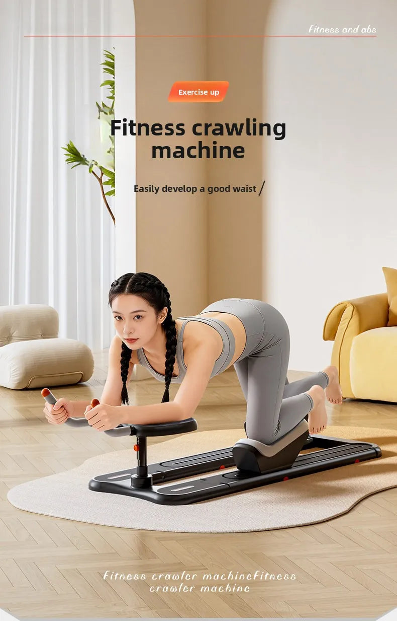 Silent Crawling Machine for Waist Slim, Home Indoor Core Ab Workout Trainer, Multi-Functional Crocodile SitUps Fitness Equipment