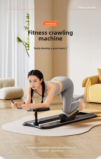 Silent Crawling Machine for Waist Slim, Home Indoor Core Ab Workout Trainer, Multi-Functional Crocodile SitUps Fitness Equipment