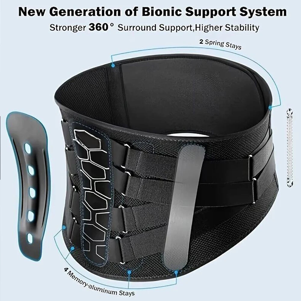 RGGMQQ Back Brace for Lower Back Pain,Ergonomic Support Brace with Comfortable 3D Pad,Lumbar Support Belt for Women Men Sciatica