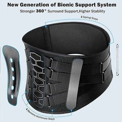 RGGMQQ Back Brace for Lower Back Pain,Ergonomic Support Brace with Comfortable 3D Pad,Lumbar Support Belt for Women Men Sciatica