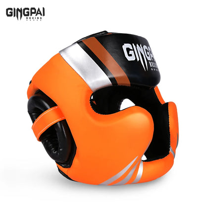 Boxing Headgear for Men Women Muay Thai MMA Kickboxing Safety Head Guard Sparring Closed Type Head Gear with Full Face Coverage