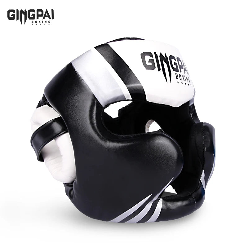 Boxing Headgear for Men Women Muay Thai MMA Kickboxing Safety Head Guard Sparring Closed Type Head Gear with Full Face Coverage