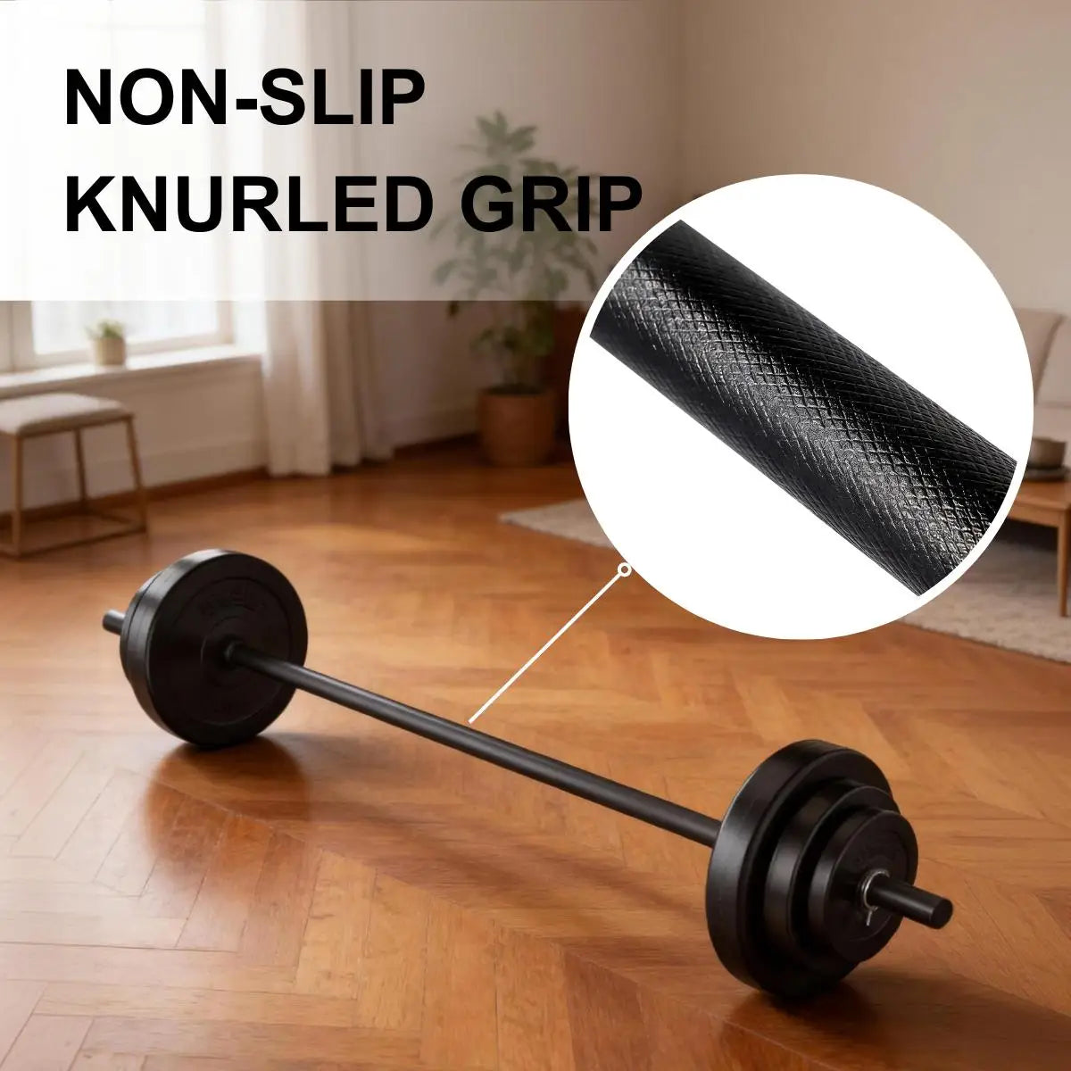 RELIFE Adjustable Barbell Set Total Weight Set for Lifting, 45 LB Weight Bar Set with Adjustable Free Weights for Workout