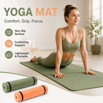Yoga Pad Non Slip Exercise Mat For Home Yoga,Pilates,Stretching,Floor & Fitness Workouts, Yoga Mats For Pilates,Floor Exercises