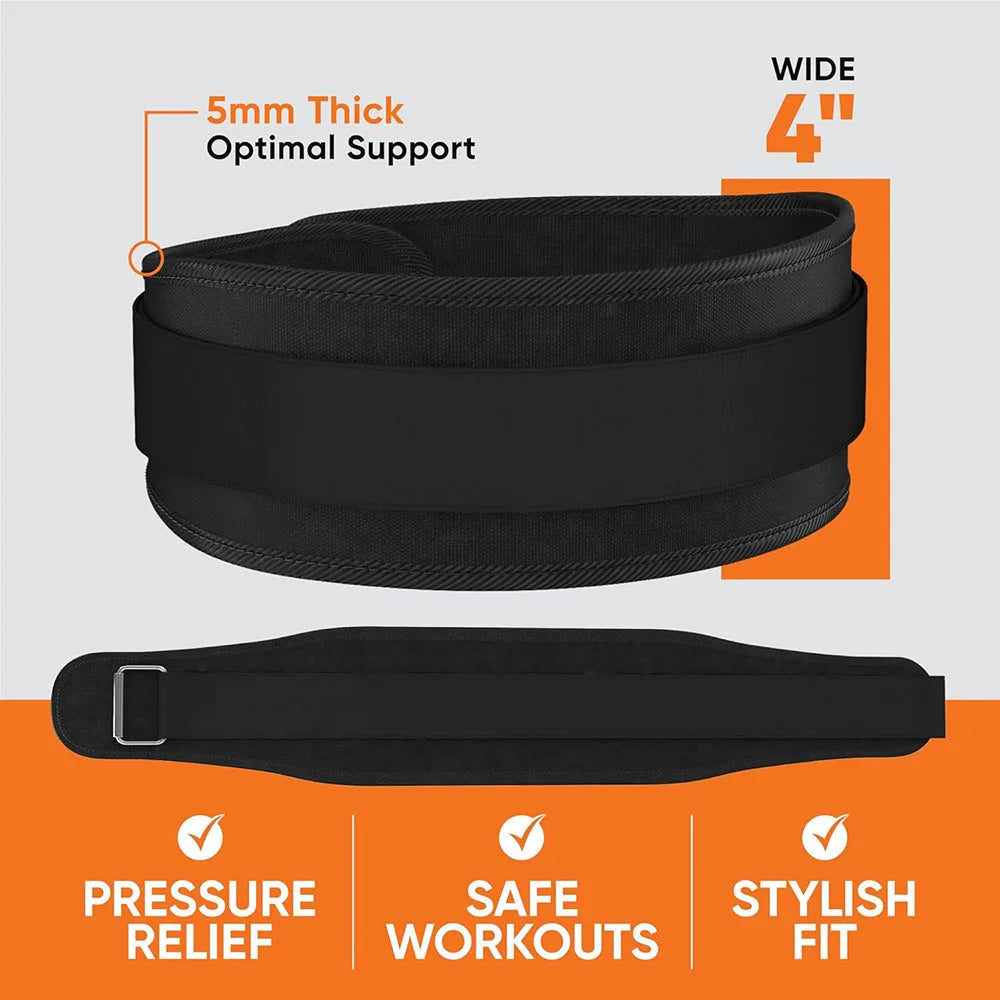 Weightlifting Belt for Men and Women Waist Support for Heavy Lifting, Squats, Deadlifts Training and Bodybuilding Workout