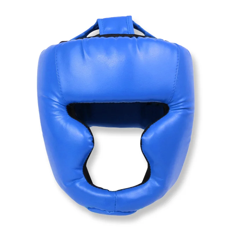 Thickened Full Cover Boxing Headguard PU Leather Shockproof Helmet Muay Thai Sanda Taekwondo Sparring Protective Gear
