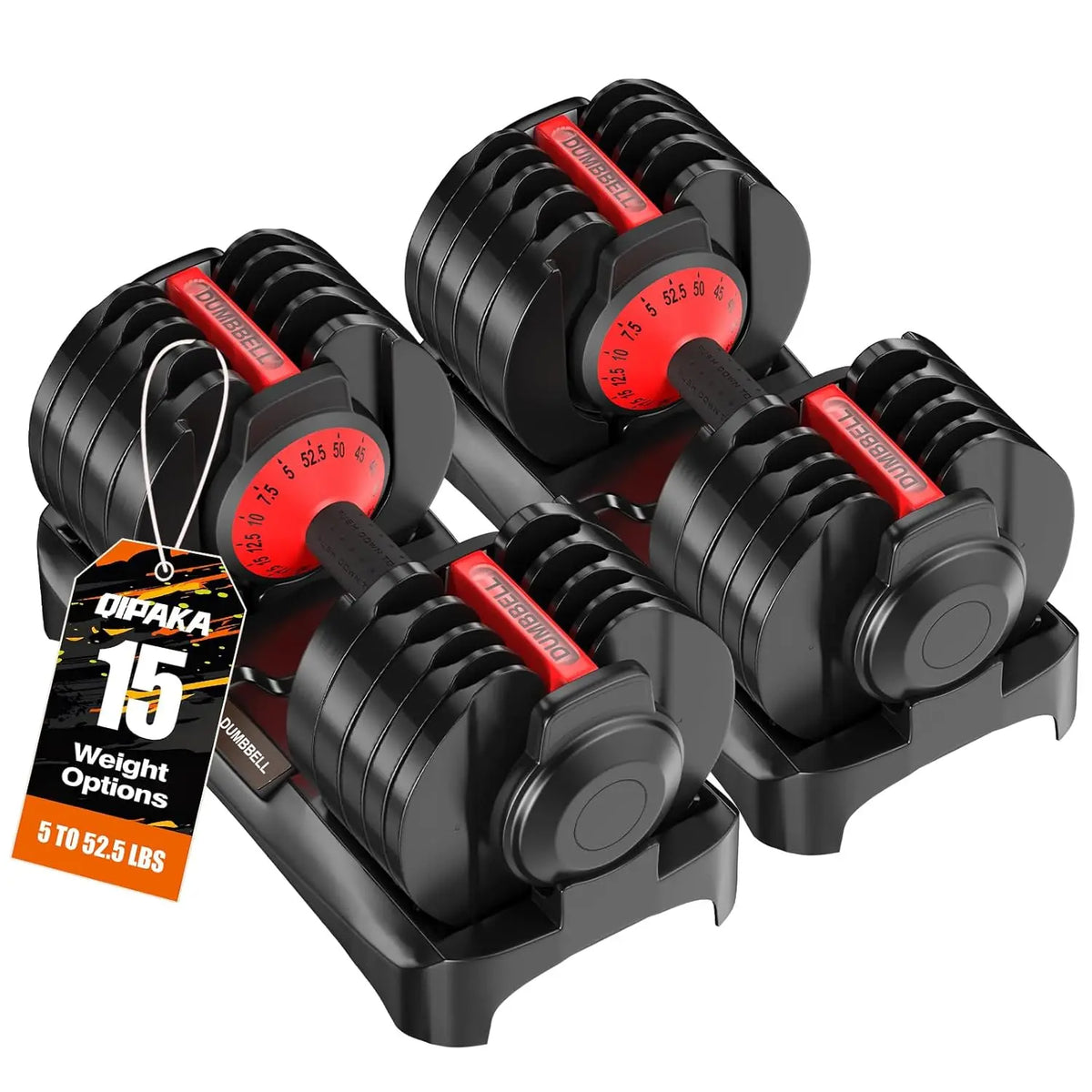 Adjustable Dumbbells Set for Home Gym, Custom