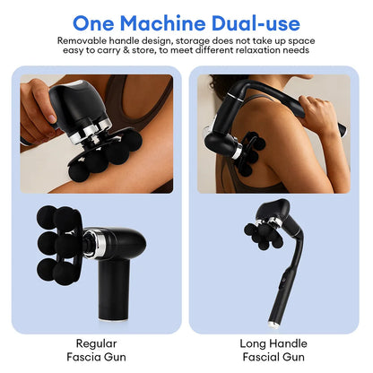 6-Heads Handhel Fascia Gun Electric Deep Tissue High Frequency Vibration Massage for Arms Back Legs Full Body masajeador
