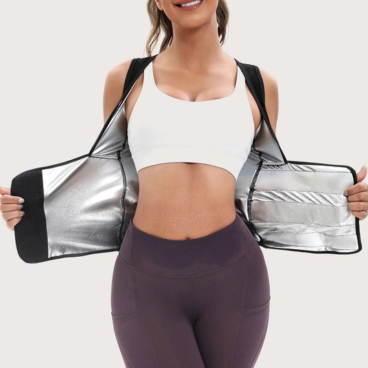 Women's Sauna Clothes, Sweat-Wicking Corset, Thermal Waist-Binding Sports Jacket | Shaping Sweat-Wicking Vest