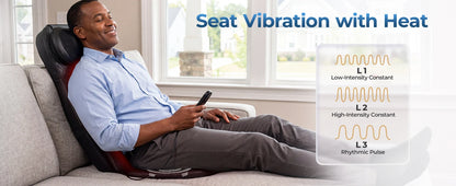 Portable Full Body Massage Chair Pad Shiatsu Kneading Seat with Heat And Compression for Neck Back Shoulder UL Adapter Included Shiatsu Neck Back Massager with Heat, Adjustable Massage Chair Pad Back Support Massage Seat Cush