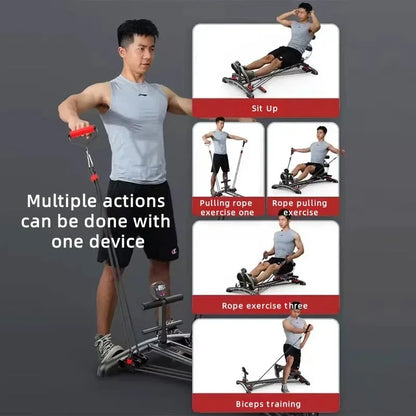 Multi-functional rowing machine sit-up abdominal wheel full-body weight loss and fitness equipment rowing fitness equipment
