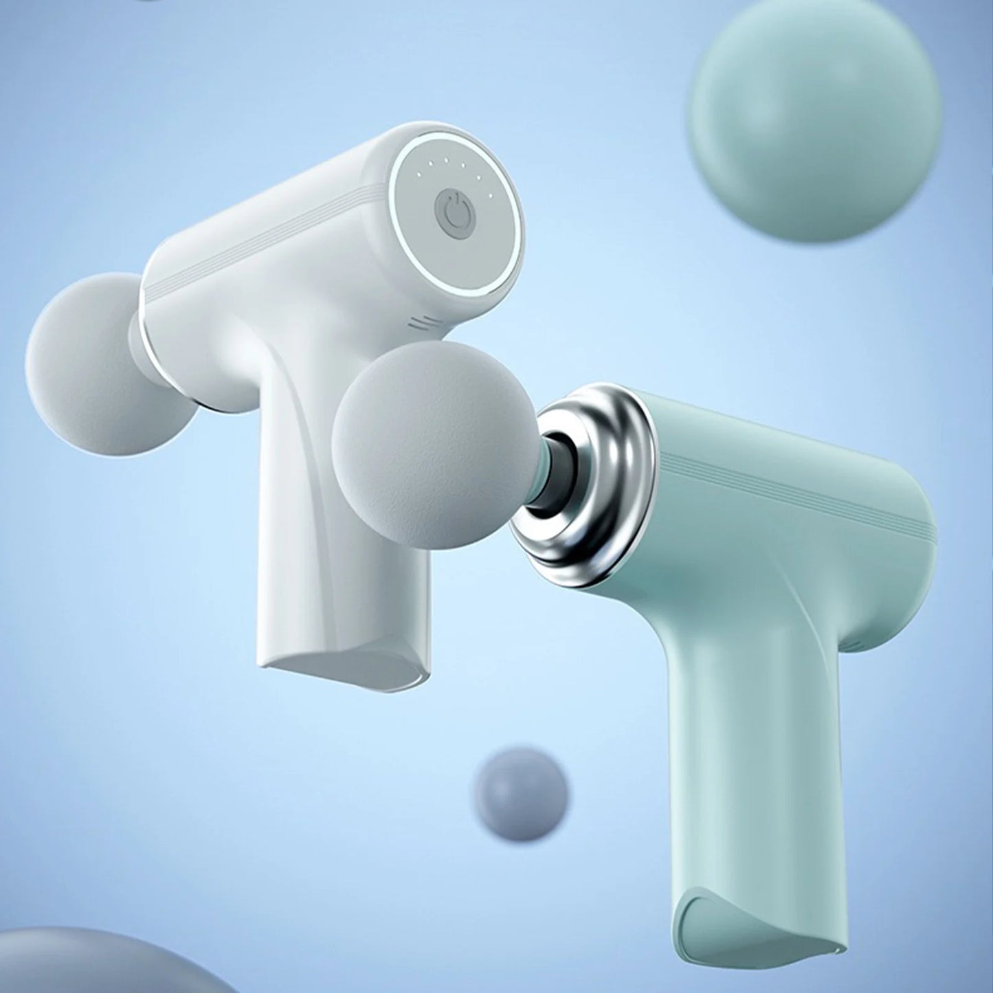 A Portable Electric Fascia Massage Gun, 4 Replaceable Massage Heads, 6-Speed Mode Adjustment, Deep Tissue Impact Muscles, Reliev