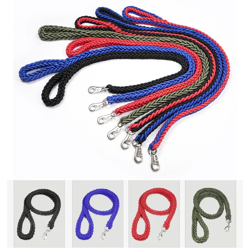 4.5ft Heavy Duty Large Dog Leash Durable Nylon Braided Lead for Small Medium Big Dogs Walking Hunting Camping Pet Accessories