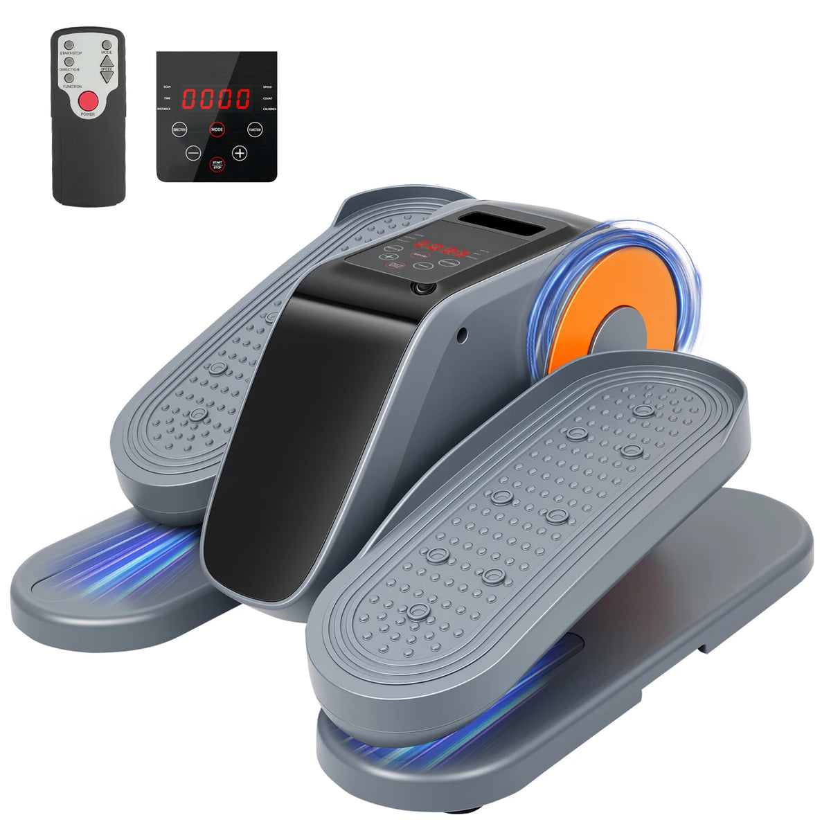 Under-Desk Elliptical Machine Portable Mini Elliptical 12 Manual Modes 3+12-Level 3 Auto Modes Elliptical Leg Exerciser for Seniors and Office Workers – for Rehabilitation & Fitness