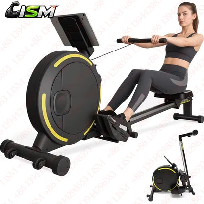 Silent Magnetic Rowing Machine 265LB Capacity 16 Resistance Levels Tablet Holder Home Gym Cardio Full Body Workout Equipment
