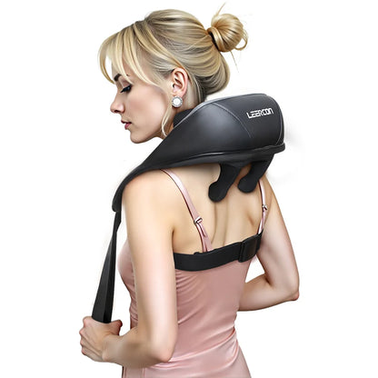 4D Shiatsu Neck and Shoulder Massager With Heat Electric Back Massagers Kneading Massage Pillow Full Body Muscle Dropshipping Home Car Use,Best Gift