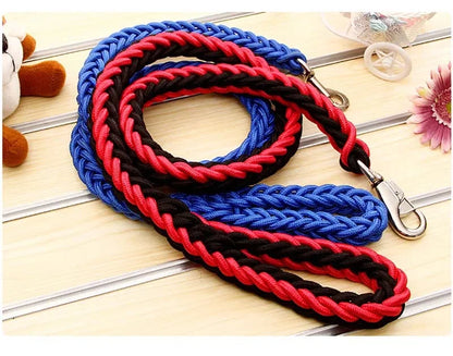 4.5ft Heavy Duty Large Dog Leash Durable Nylon Braided Lead for Small Medium Big Dogs Walking Hunting Camping Pet Accessories