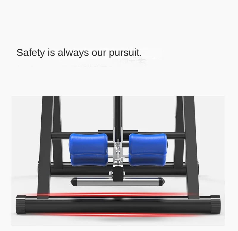 Heavy Duty Inversion Table with Headrest & Adjustable Protective Belt Back Stretcher Machine for Pain Relief Therapy