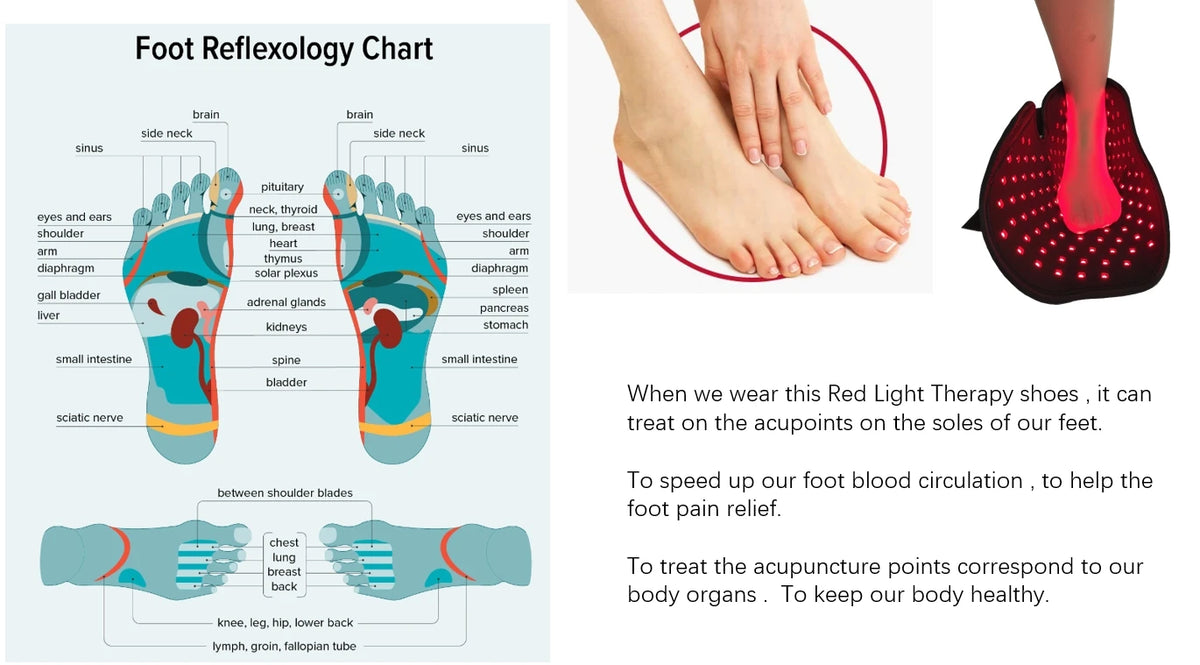 Red Light Therapy for Feet,Infrared Light Therapy Shoes Wraps Toes & Ankle,Led Near Infrared Light Boots,Adjustable Power & Time
