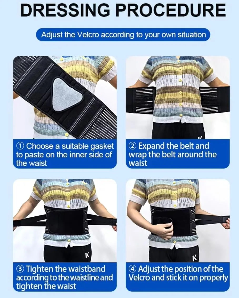 Back Brace for Men & Women - Lower Back Support Belt for Sciatica, Bulging Disc & Pelvic Pain Relief - Adjustable Lumbar Support