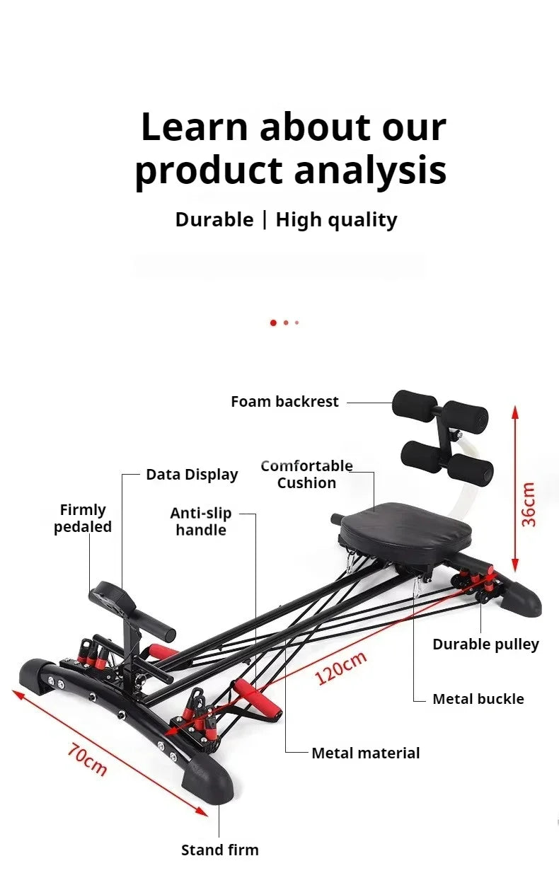 Multi-functional rowing machine sit-up abdominal wheel full-body weight loss and fitness equipment rowing fitness equipment