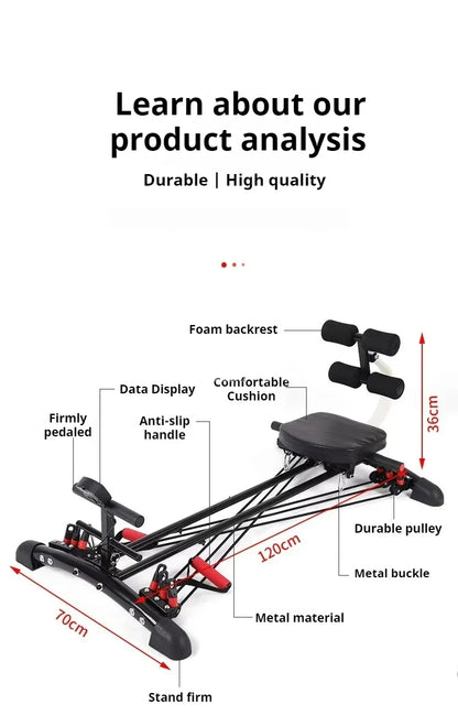 Multi-functional rowing machine sit-up abdominal wheel full-body weight loss and fitness equipment rowing fitness equipment