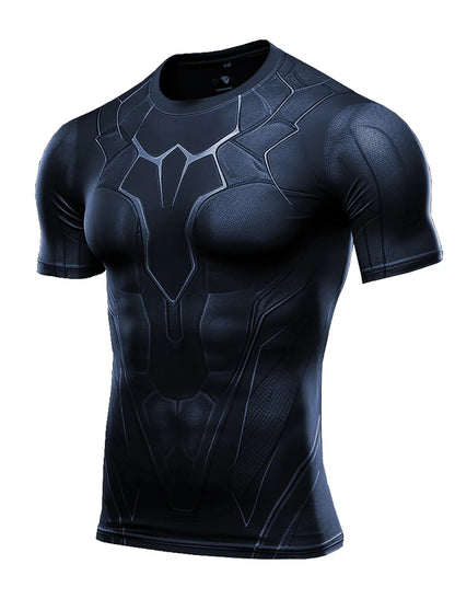 New Men's Running Shirt Bottom Tops Athletic Casual Breathable Moisture Wicking T-Shirt Gym Workout Soft Short Sleeve Sportswear
