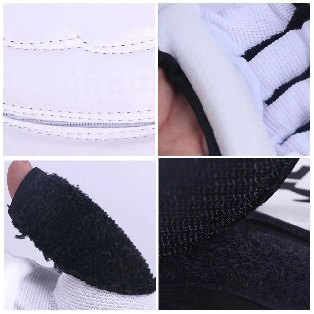 Half Finger Boxing Gloves PU Leather Foot Protector Taekwondo Gloves Karate Muay Thai Training Workout Gloves