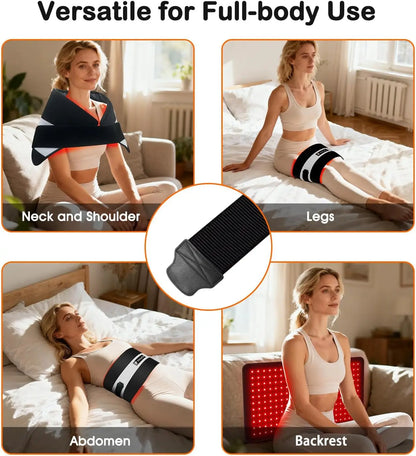Updated Red Light Therapy Pad 242 LEDs 660&850 nm Infrared Light For Waist Back Shoulder Muscle Pain Relief Relax Body Device