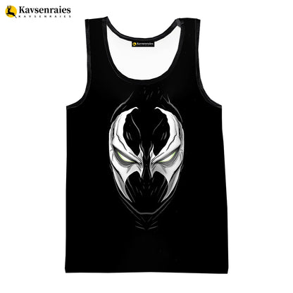 2023 Hot Anime Spawn Printed 3D Print Tank Tops Summer Fashion Casual Sleeveless Shirts Harajuku Streetwear Oversized T-shirt