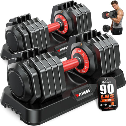 Adjustable Dumbbell Set for Home Gym Strength Training, Custom
