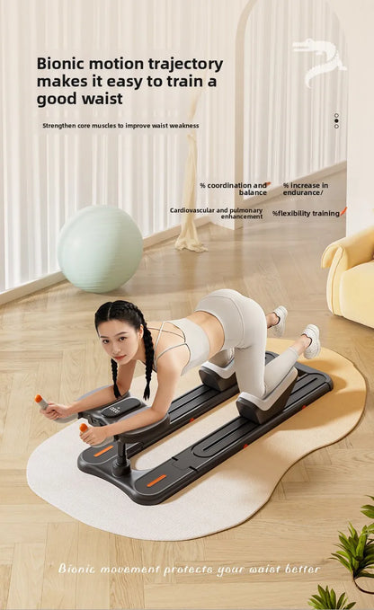 Silent Crawling Machine for Waist Slim, Home Indoor Core Ab Workout Trainer, Multi-Functional Crocodile SitUps Fitness Equipment
