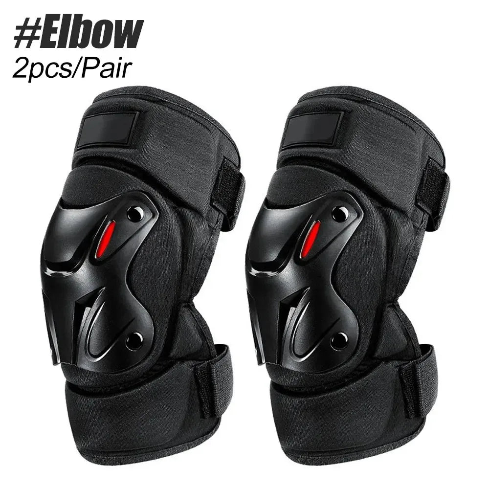 1Pair Knee Brace Elbow Protection Pads Shock Absorption Keep Warm Motorcycle Knee Elbow Pads Safety Protector for Outdoor Sports