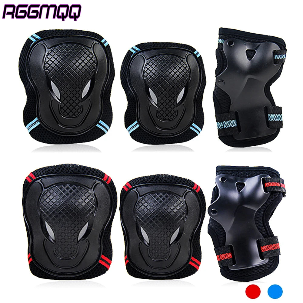 6PCS Knee & Elbow Pads Set with Wrist Guards - Multi-Sport Protective Gear for Kids/Adults - Cycling, Skating, Riding Safety