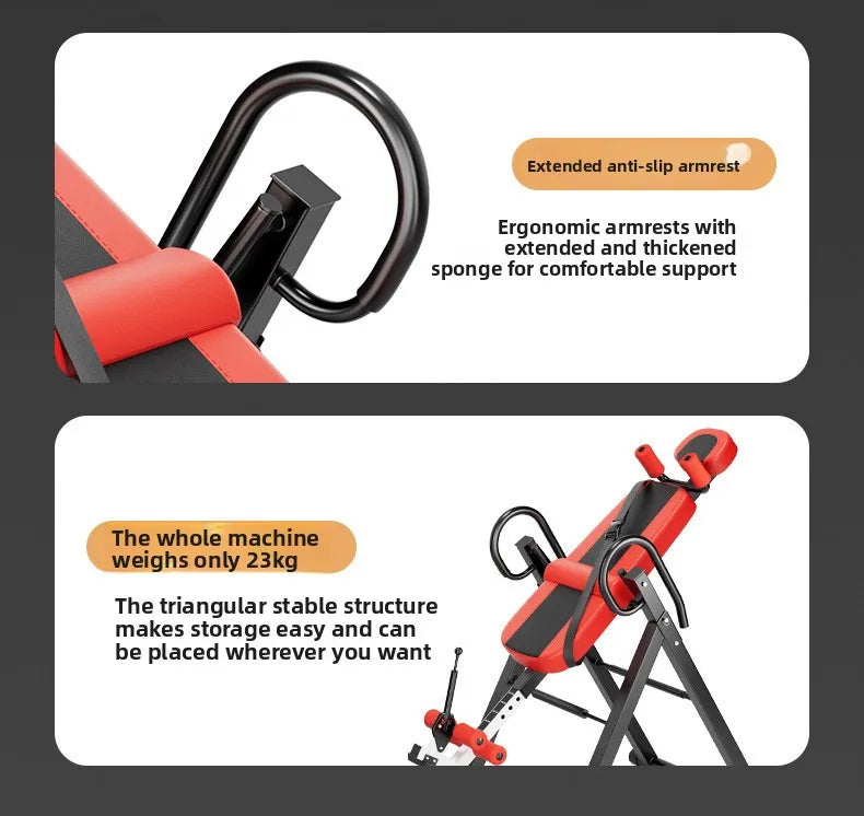 Home Inversion Table: Safe Stretching & Inversion, Body Hanging Device, Indoor Fitness Stretcher & Exerciser