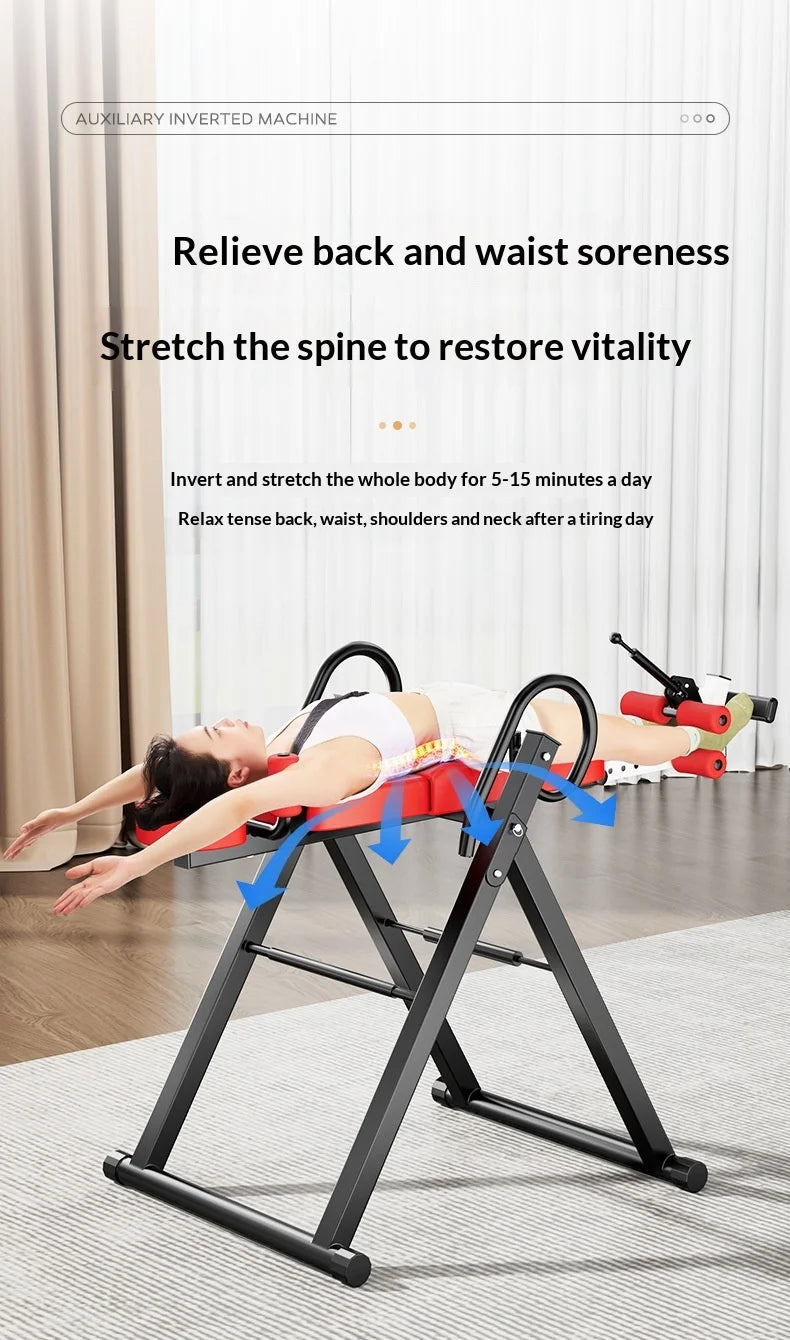 Home Inversion Table: Safe Stretching & Inversion, Body Hanging Device, Indoor Fitness Stretcher & Exerciser