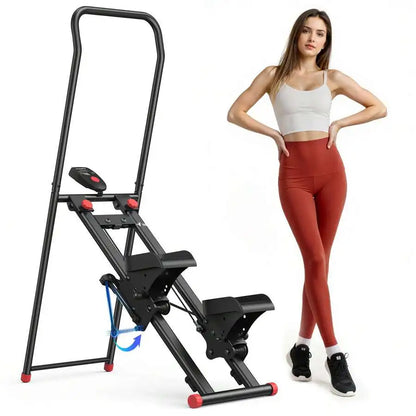 New Version Of Home Fitness Stair Step Machine, Vertical Climbing Machine Workout Equipment, Sliding Machine Suitable For Full-Body Exercise , Compact And Foldable, Adjustable Stride Length, Adjustable Resistance  & Pedals, S