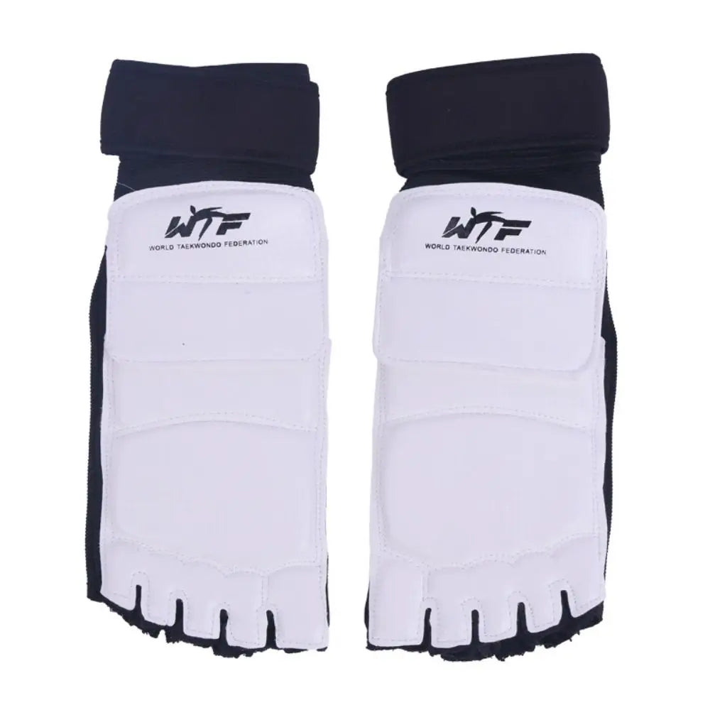 Half Finger Boxing Gloves PU Leather Foot Protector Taekwondo Gloves Karate Muay Thai Training Workout Gloves