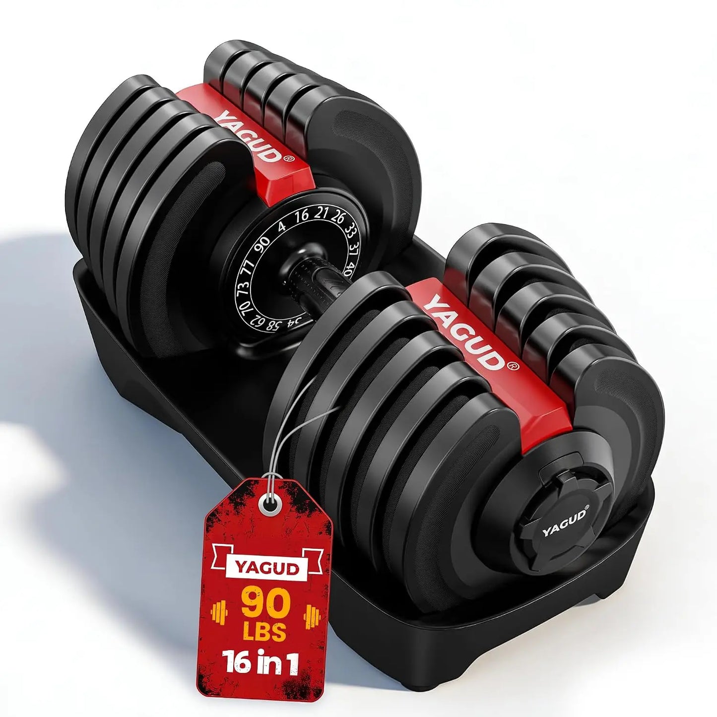 Adjustable Dumbbell Set, 52.5/90 lbs Adjustable Weights Dumbbells, Custom