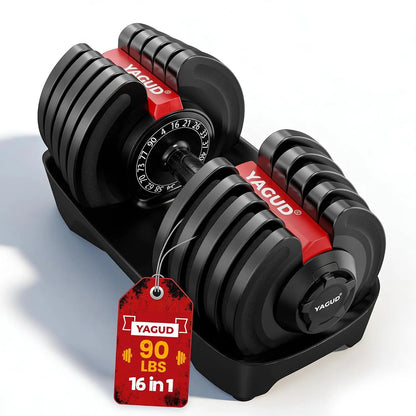 Adjustable Dumbbell Set, 52.5/90 lbs Adjustable Weights Dumbbells, Custom