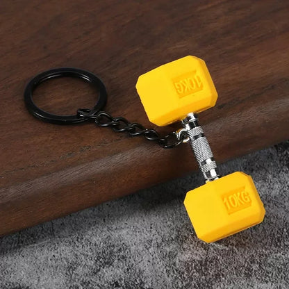 Stylish 4 Styles Mini Fitness Equipment Keychain Unisex Multiple Options Available Bag Key Hanging Trinket Perfect Gift Keyring