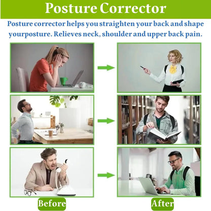 Lightweight Posture Corrector Back Support Belt for Improving Sitting Posture - Adjustable for Correcting Sitting Posture
