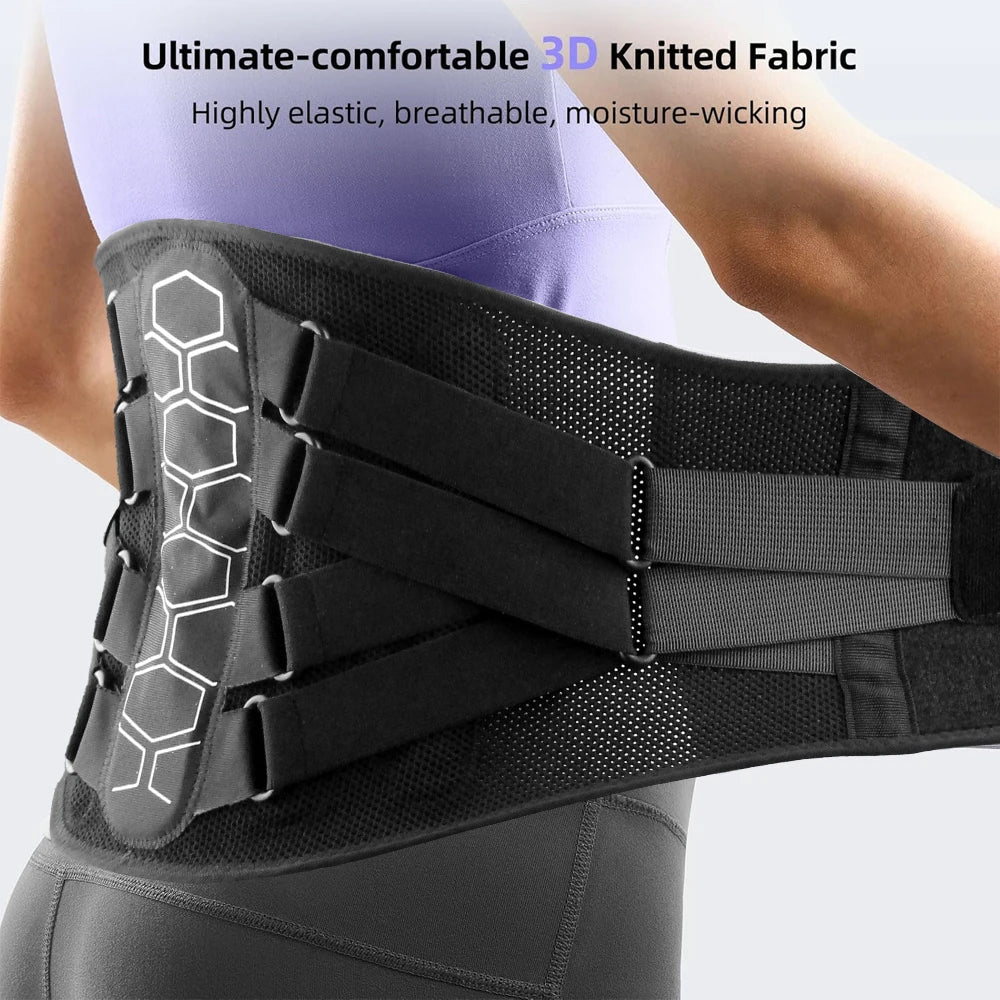 RGGMQQ Back Brace for Lower Back Pain,Ergonomic Support Brace with Comfortable 3D Pad,Lumbar Support Belt for Women Men Sciatica