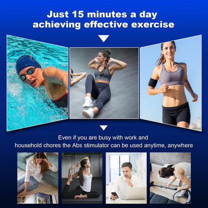 Electronic Muscle Stimulator ABS Trainer Ab Toning Belt Muscle Toner Fitness Strength Training Workout Equipment For Men Women
