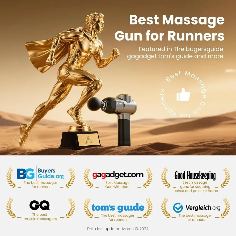 C2 Massage Gun: FSA Eligible Deep Tissue Percussion Massager with 5 Speeds and Heads for Athletes and Home Gym