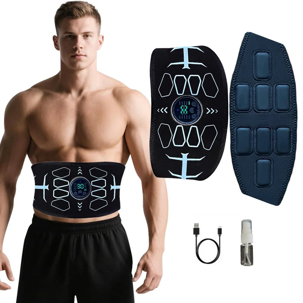 Electronic Muscle Stimulator ABS Trainer Ab Toning Belt Muscle Toner Fitness Strength Training Workout Equipment For Men Women
