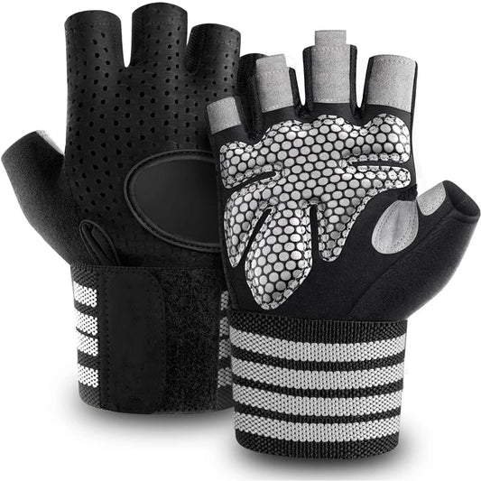 Fitness Gloves with Wrist Support, Non-Slip Weightlifting Gloves, Ideal for Crossfit, Essential Gym Gear for Men and Women