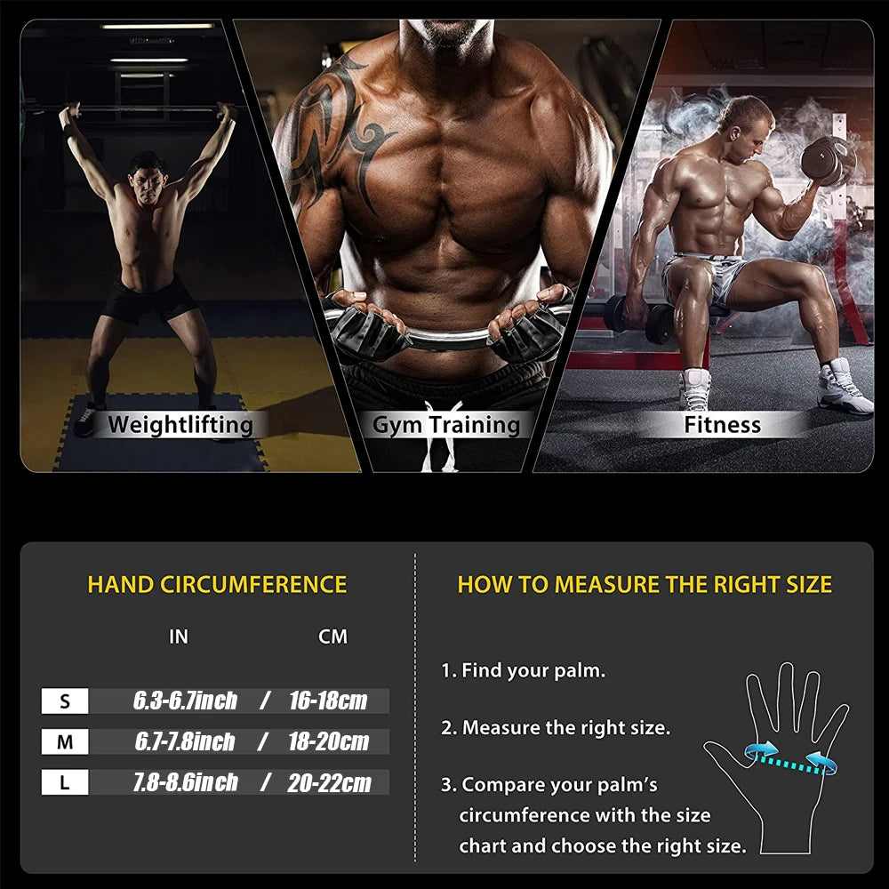 Fitness Gloves with Wrist Support, Non-Slip Weightlifting Gloves, Ideal for Crossfit, Essential Gym Gear for Men and Women
