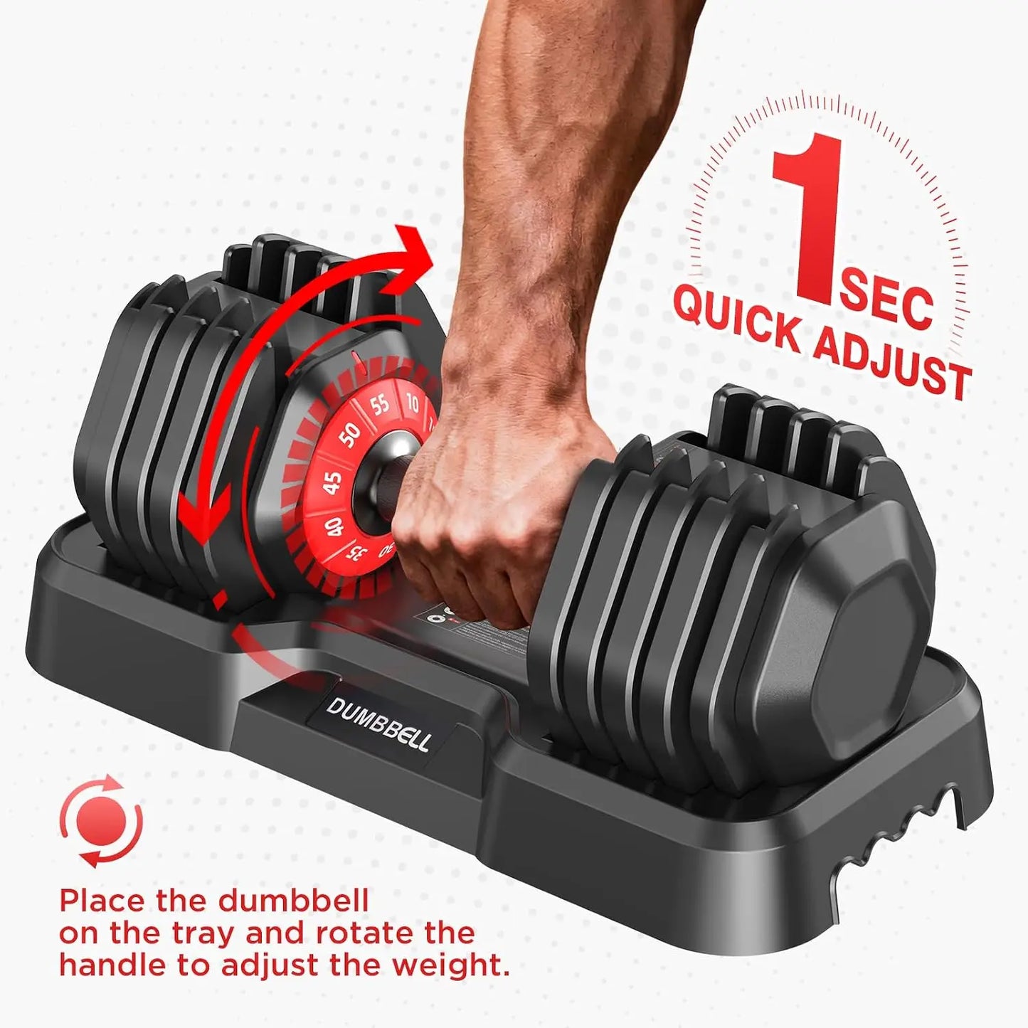 Adjustable Dumbbells Set for Home Gym, Custom