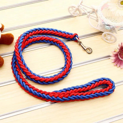 4.5ft Heavy Duty Large Dog Leash Durable Nylon Braided Lead for Small Medium Big Dogs Walking Hunting Camping Pet Accessories